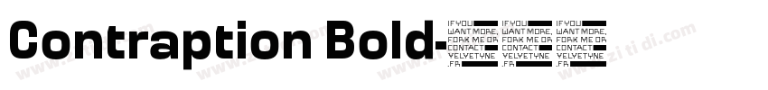 Contraption Bold字体转换